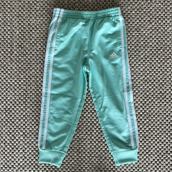 Adidas Teal Sea foam Blue Ice Mint Jumpsuit size 3-4T - Picture 9 of 9